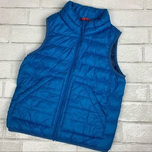 Uniqlo Blue Puffer Zip Vest 6-7 Years